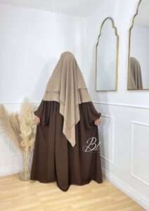 Beige Sayida Khimar 2 Layers