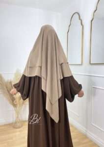 Beige Sayida Khimar 2 Layers