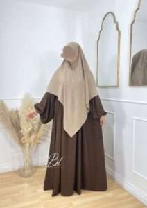 Beige Sayida Khimar 2 Layers