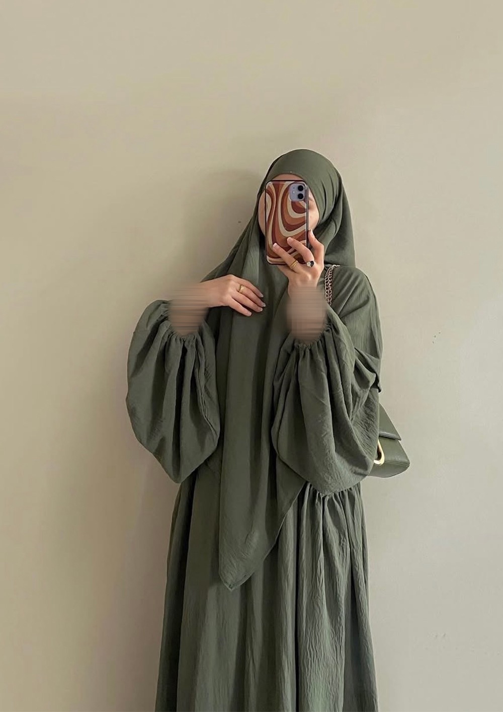 abaya-maryam-kaki-olive-jazz-khimar-jazz-wafa-kaki-olive-jazz
